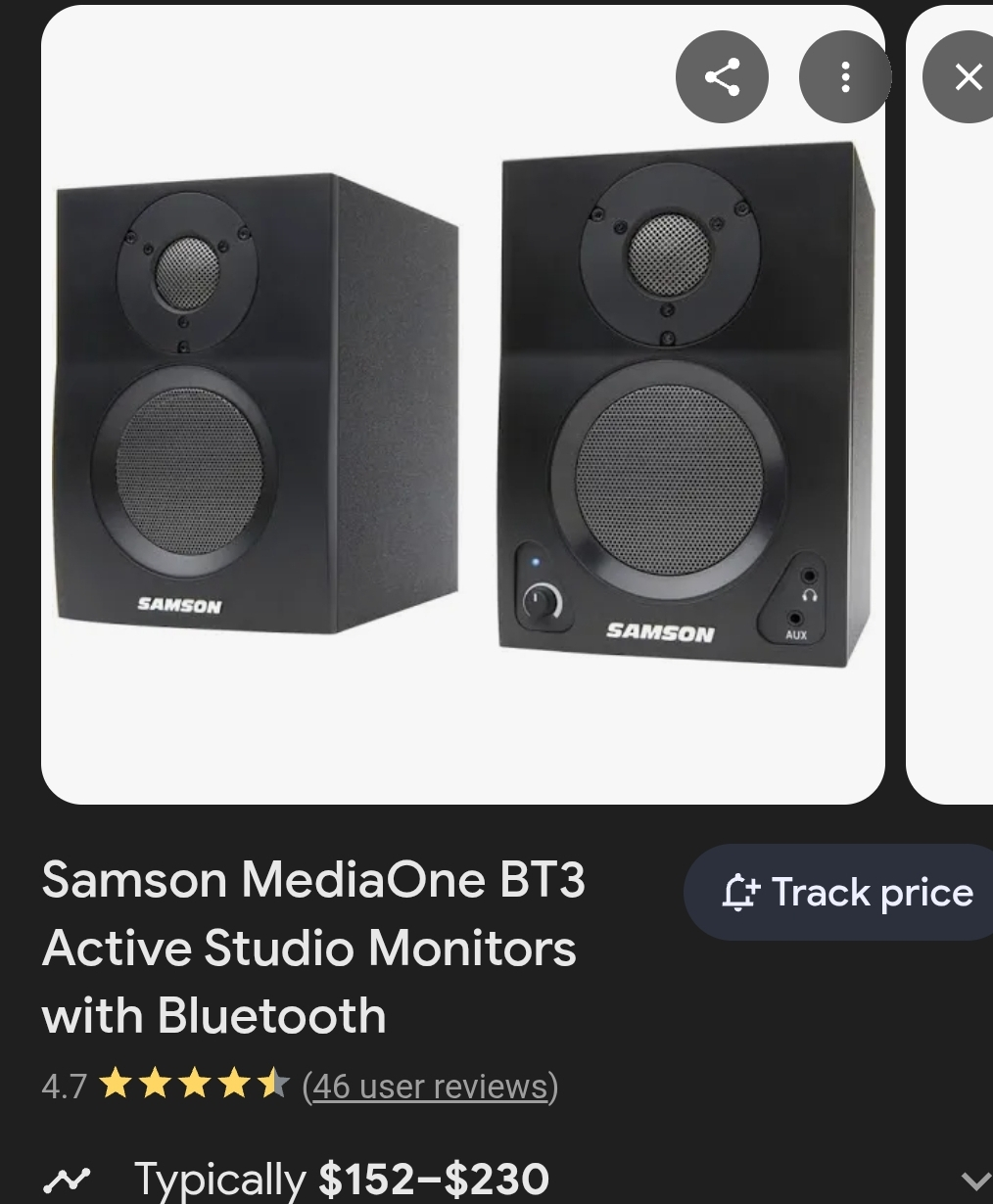 Samson MediaOne BT3 Active Studio Monitors - photo 2