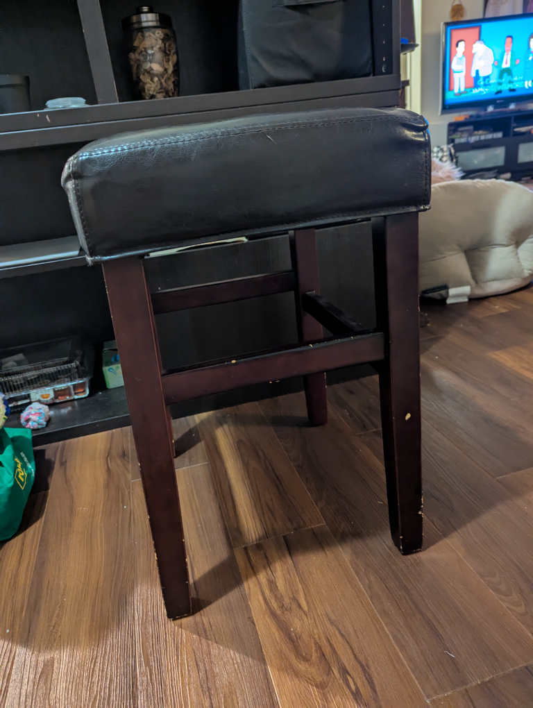 Brown Padded Bar Stool