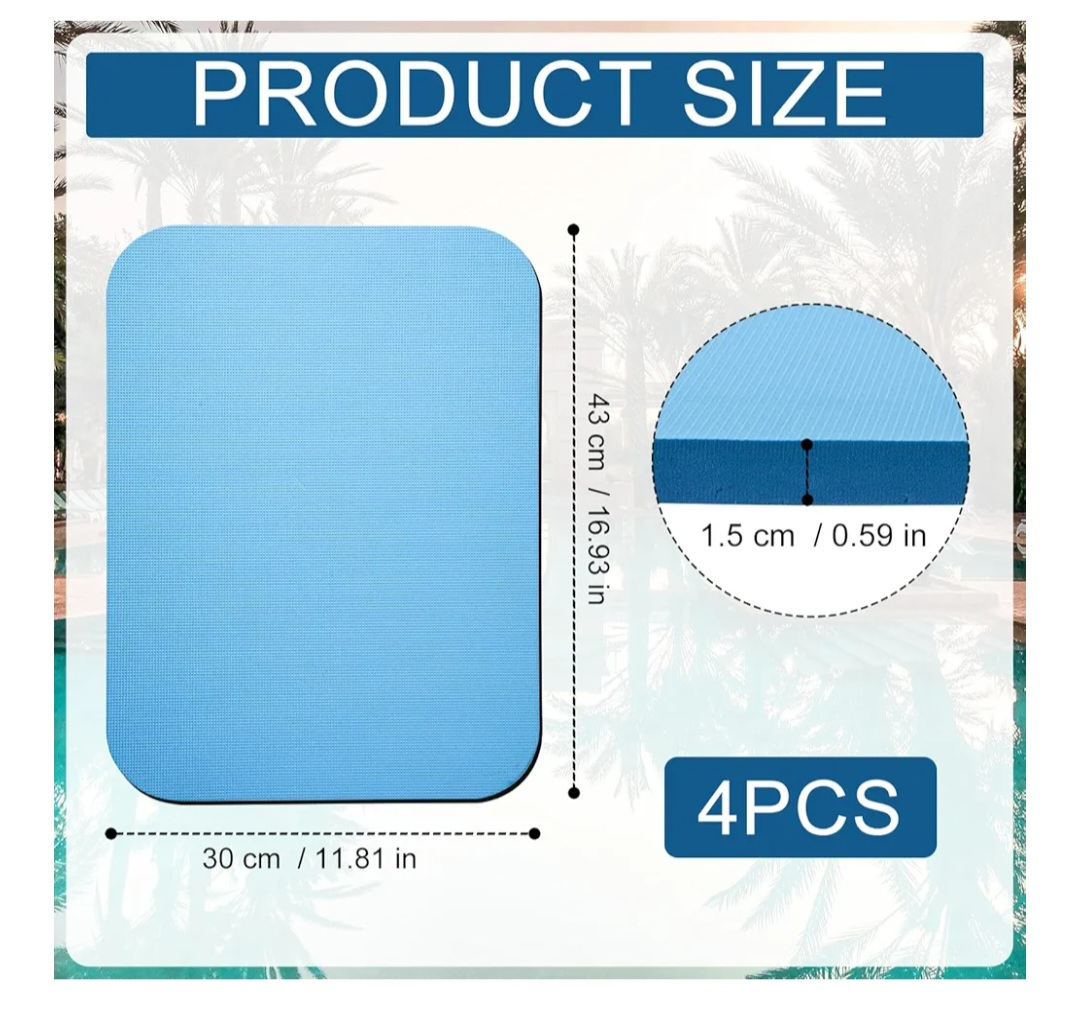 4pcs Poolside Seating Mat, Soft EVA Foam S - photo 4