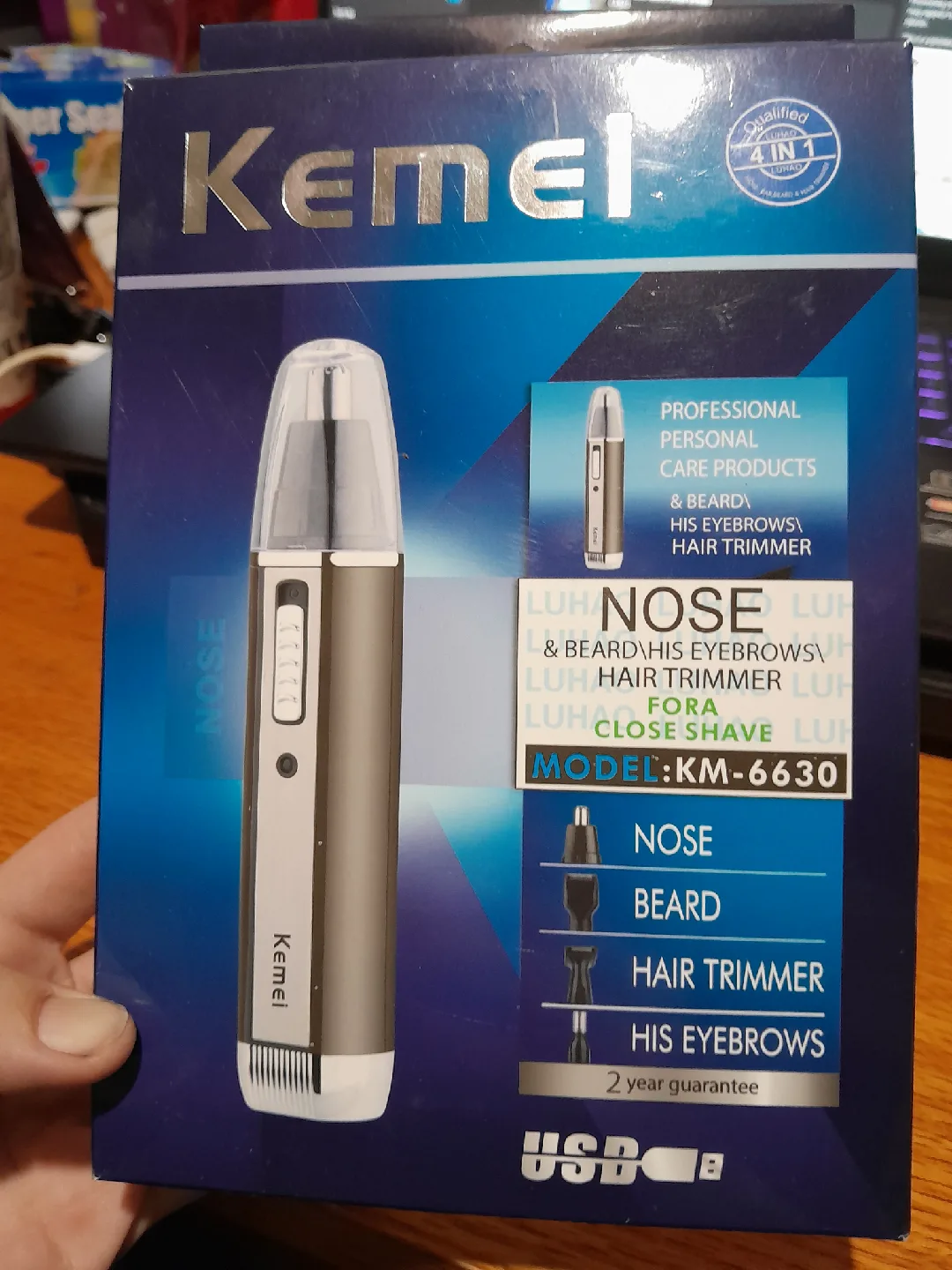 Kemei KM-6630 4-in-1 Nose & Beard Hair Trimmer - New thumbnail