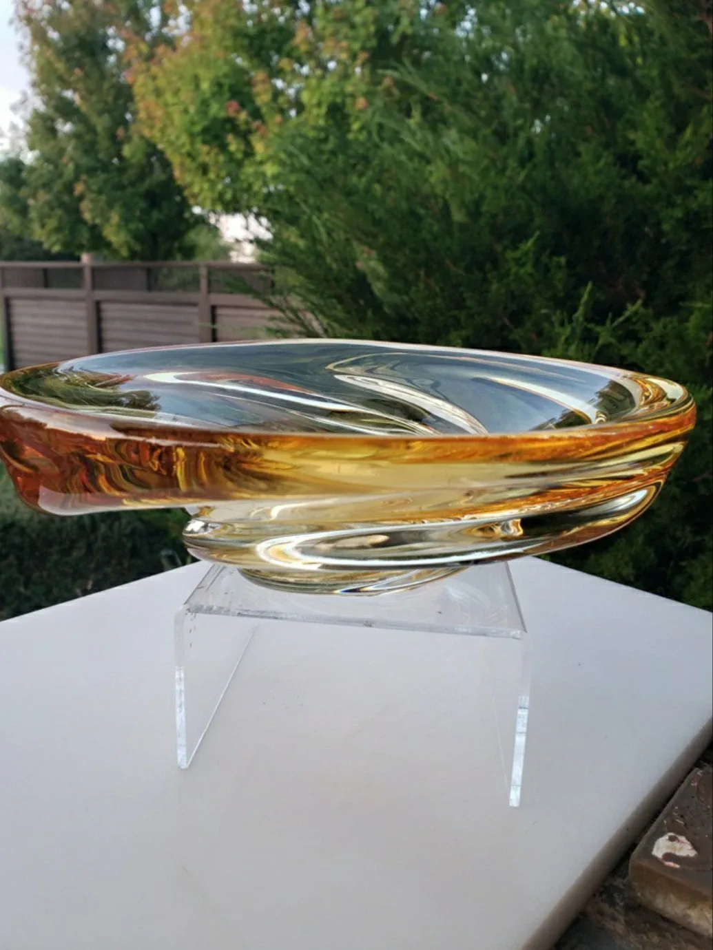 Chalet Amber Glass Swirl Bowl image indicator(3)