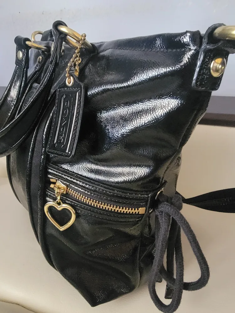 Coach Poppy Daisy Liquid Gloss Patent Leather Bag image indicator(3)