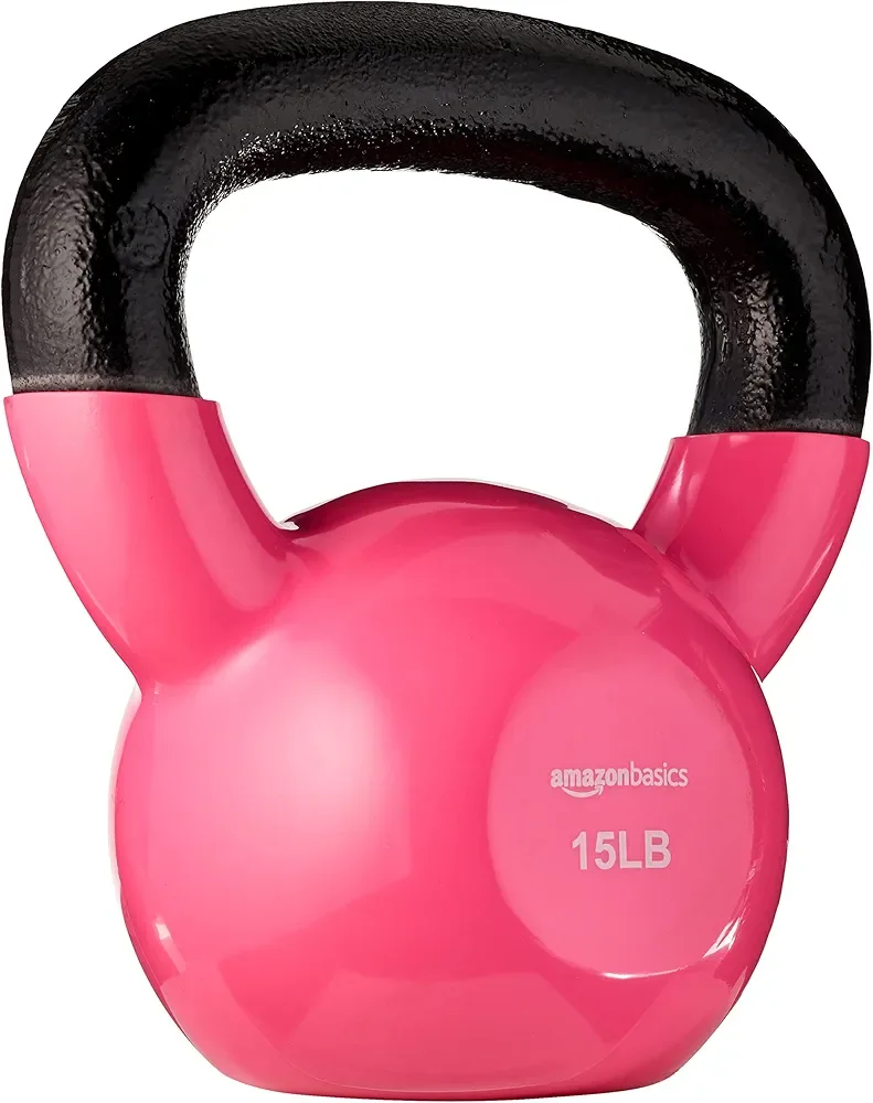 new AmazonBasics 15LB Kettlebell - Pink thumbnail