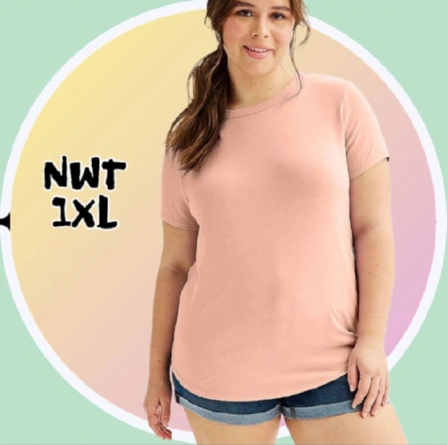 🥕 New with Tags 1XL Peach T-Shirt