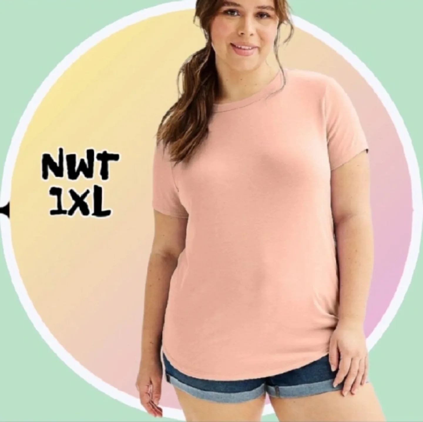 🥕 New with Tags 1XL Peach T-Shirt thumbnail