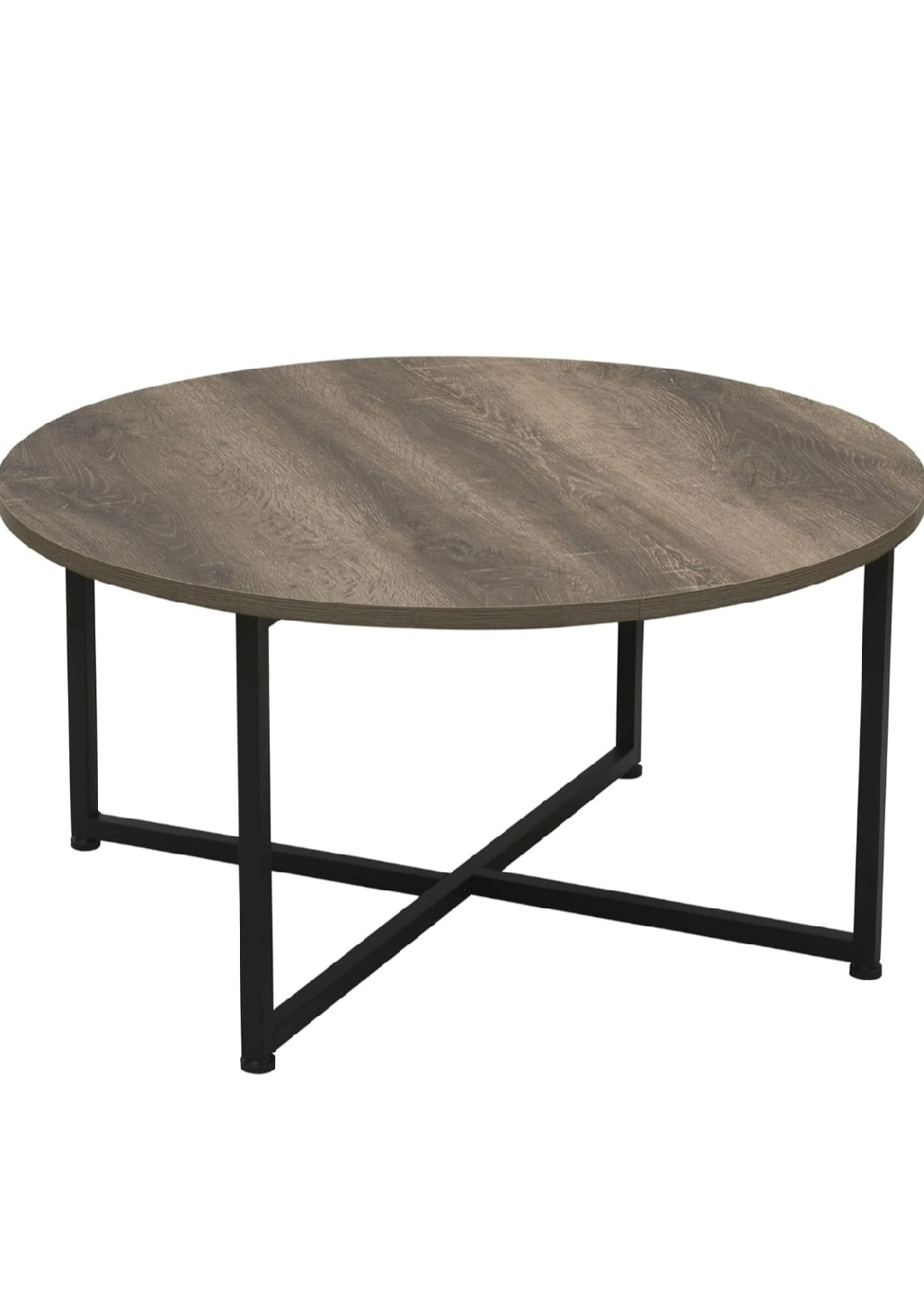 Round Coffee Table, Wood Grain Finish - photo 4