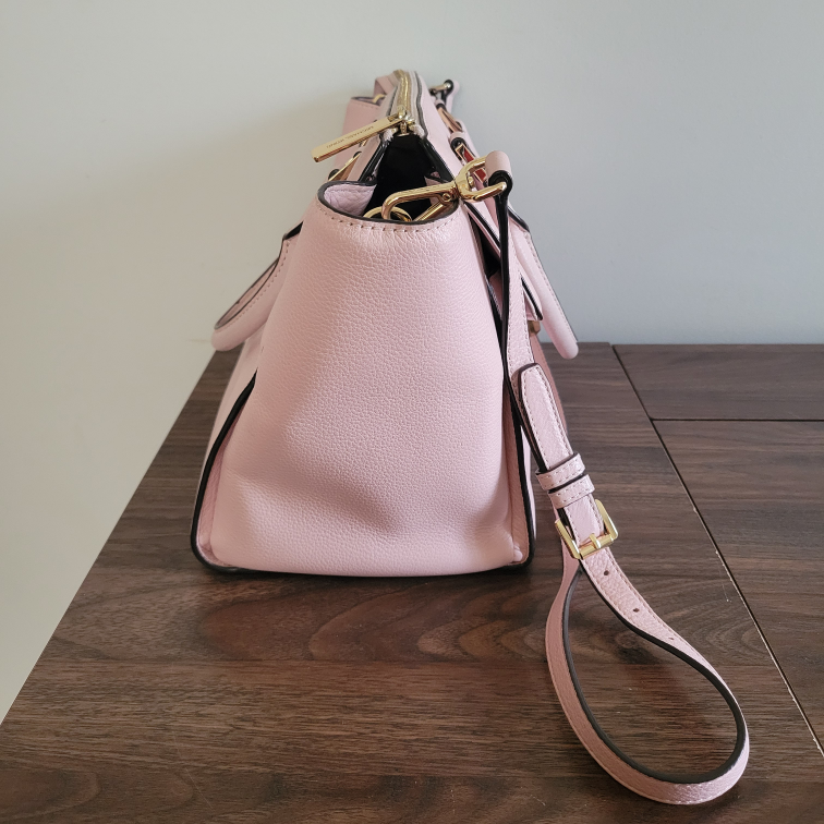 Michael Kors Handbag Leather Hudson Satchel Medium Light Pink - photo 2