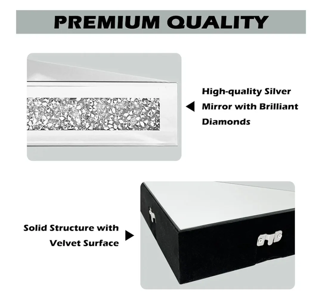 Mirror and Crushed Diamond Corner Shelves image indicator(3)