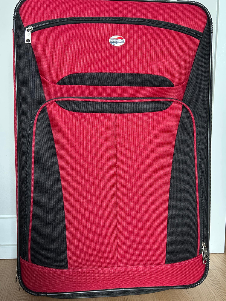3 American Tourister Suitcase - Red & Black