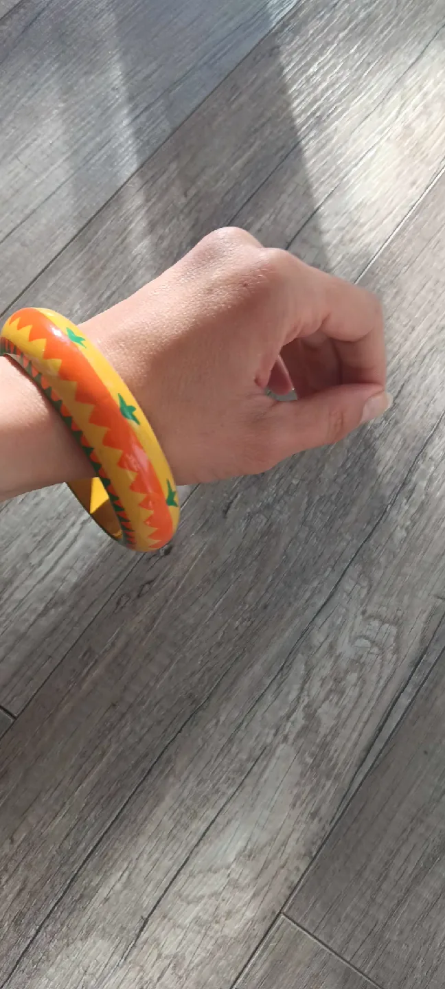 Yellow & Orange Bangle Bracelet thumbnail