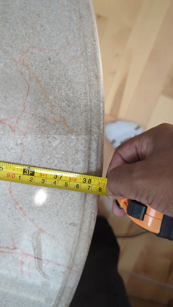 Round Marble & Glass Coffee Table - 38 inches image indicator(2)