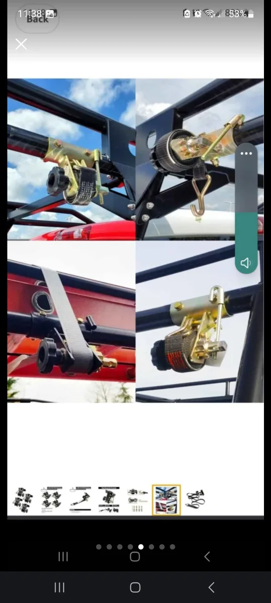 GLEDEWEN Ladder Rack Ratchet Straps - Black (4 Pcs) image indicator(5)