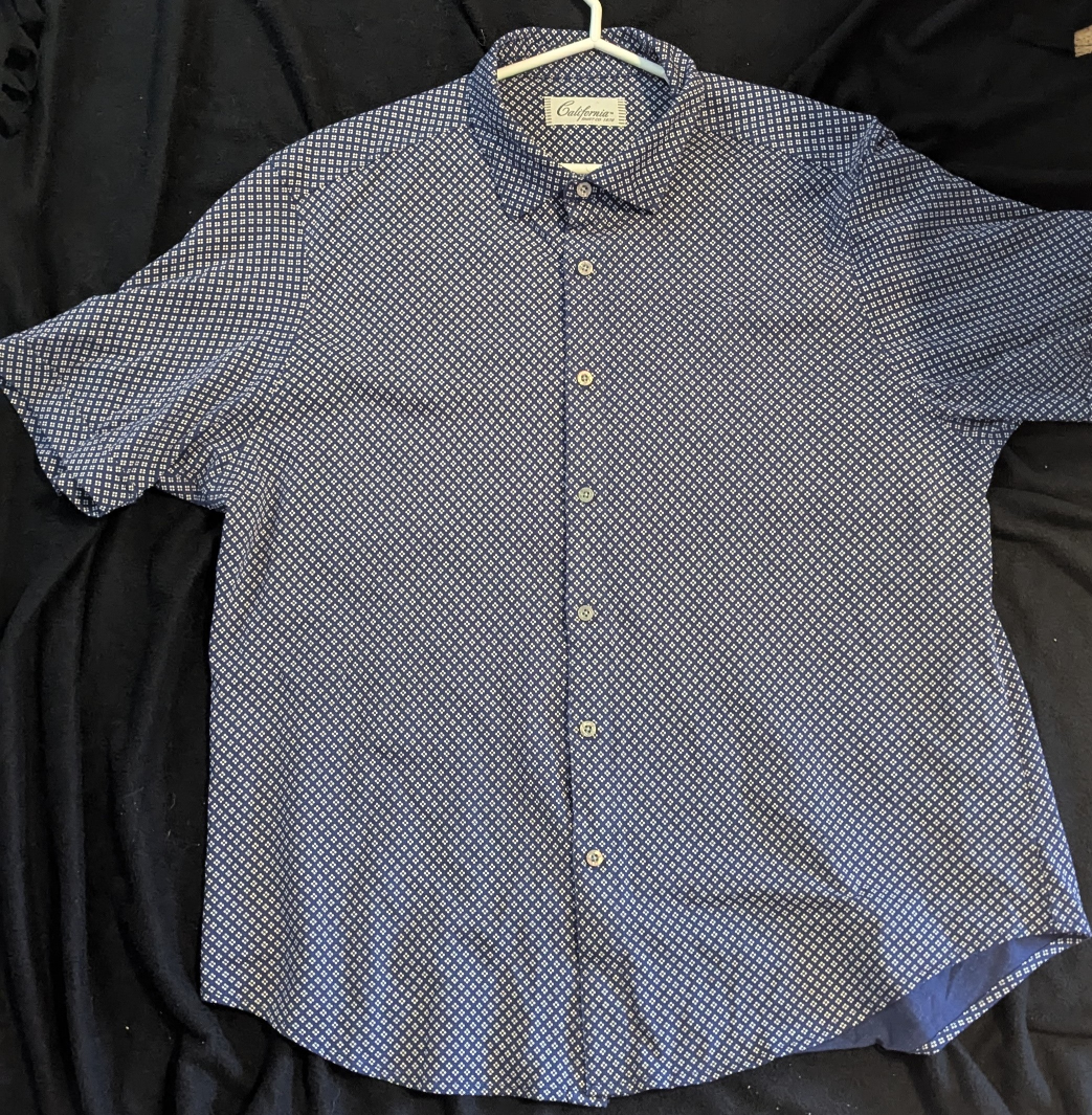 California Shirt Co. Blue Collared Shirt