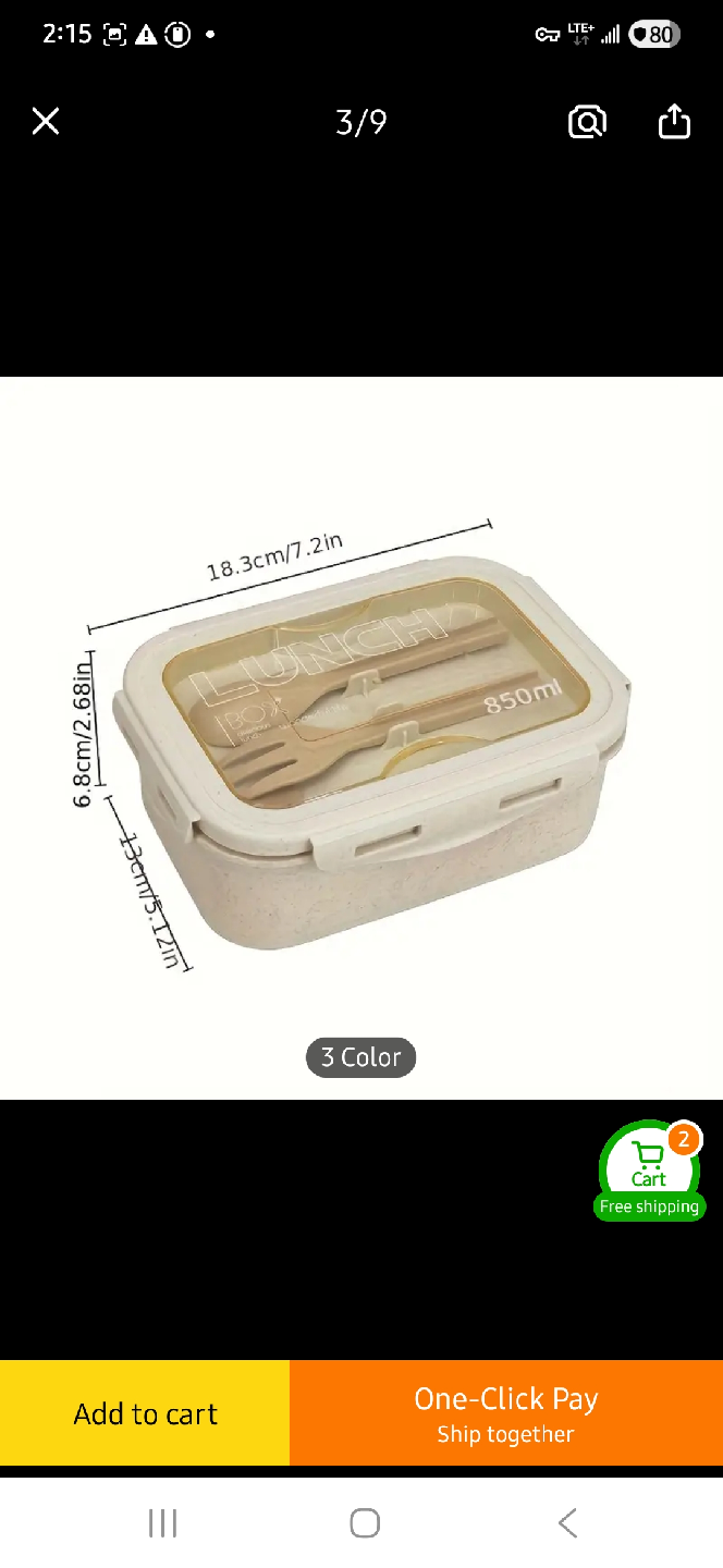 NEW Pink Lunch Box with Utensils and Bag - photo 3