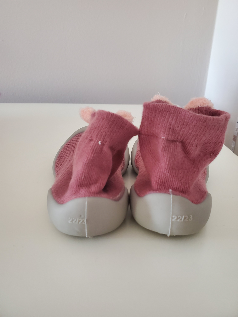 Baby Socks Shoes, bunny pink - Size 22/23 - photo 2