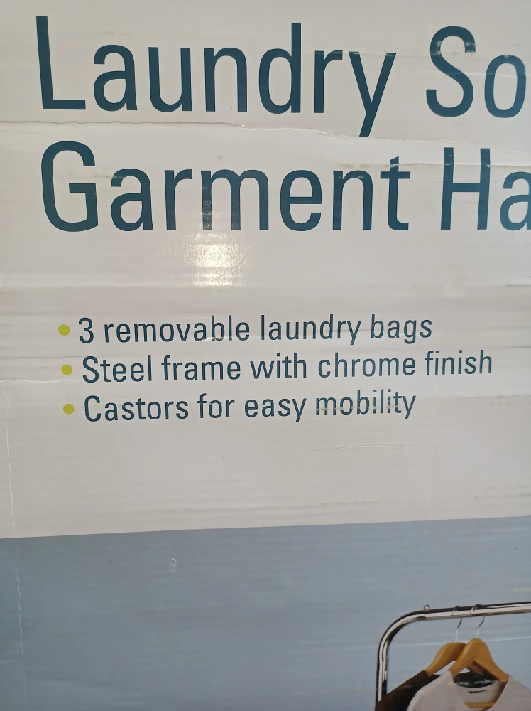 New n/Box~Laundry Sorter w/Hanger n/Wheels 🥕 - photo 3