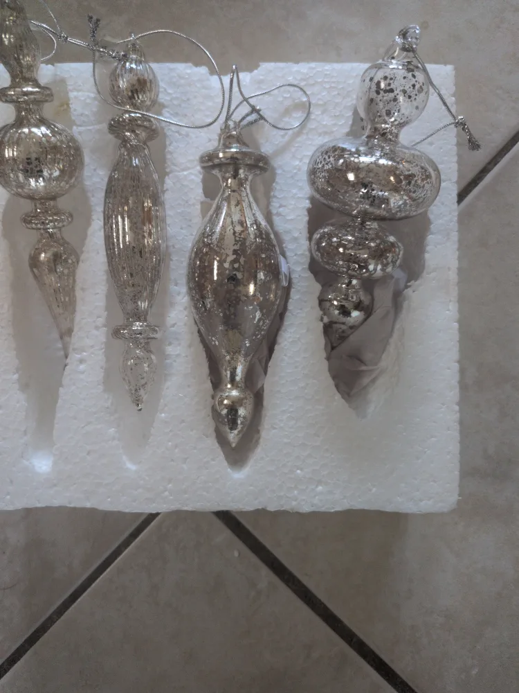 Avon Mercury Glass Ornaments (Set of 4) image indicator(2)