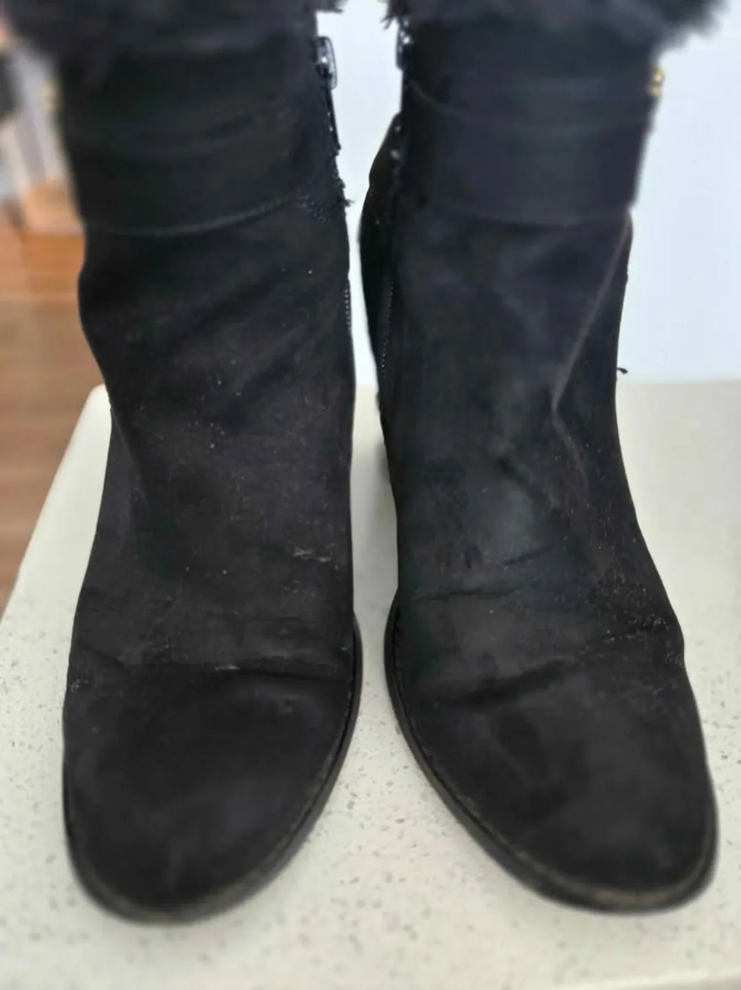 EUC Esprit Black Suede Boots - Size 8 image indicator(4)