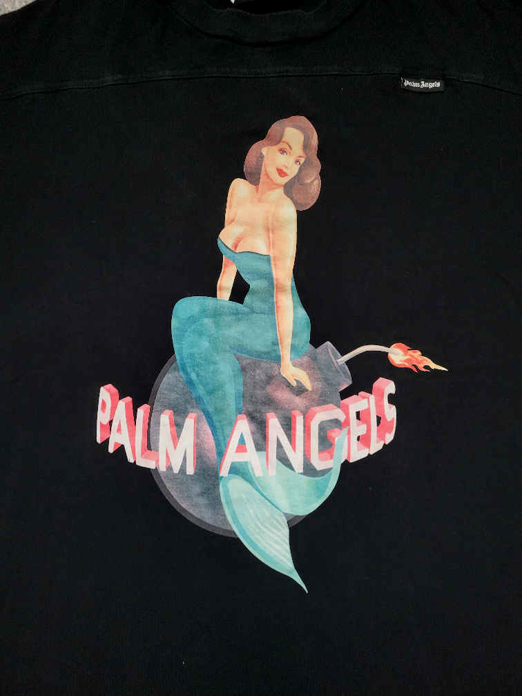 Palm Angels Mermaid Logo Over Tee - photo 3