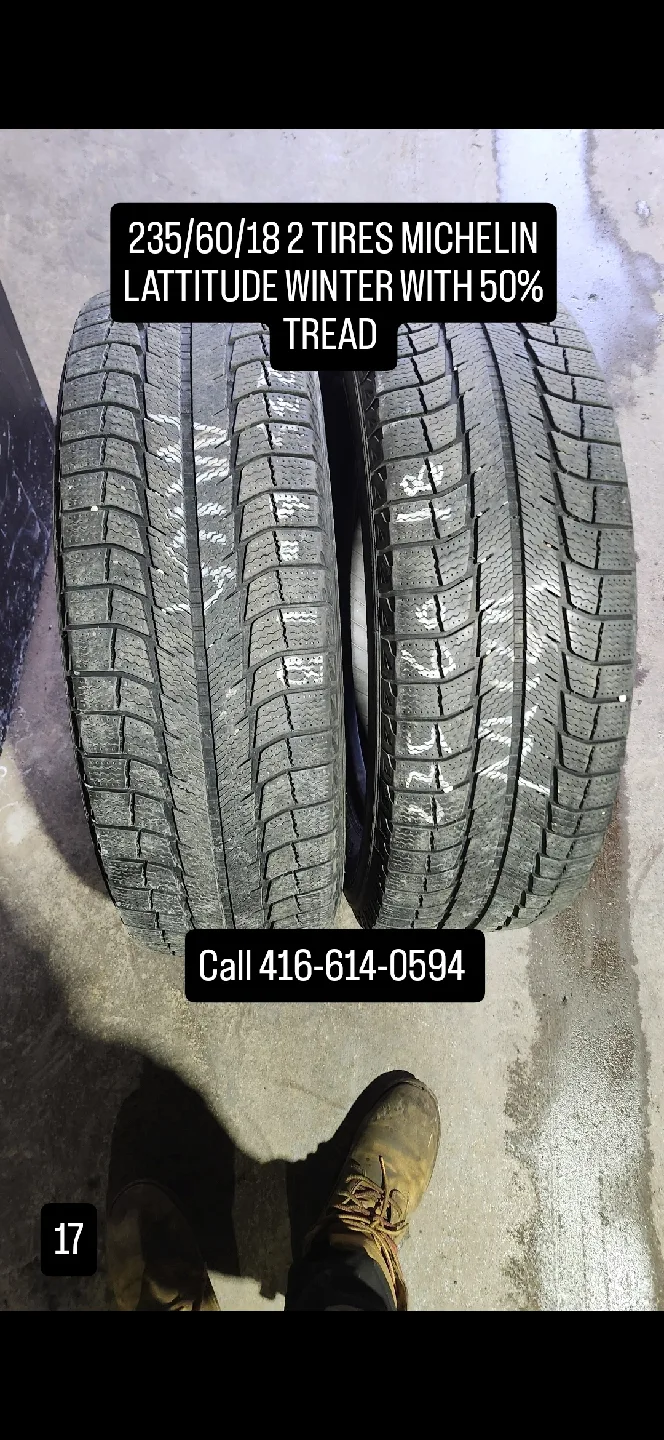 Michelin Latitude Winter Tires 235/60/18 - 50% Tread thumbnail