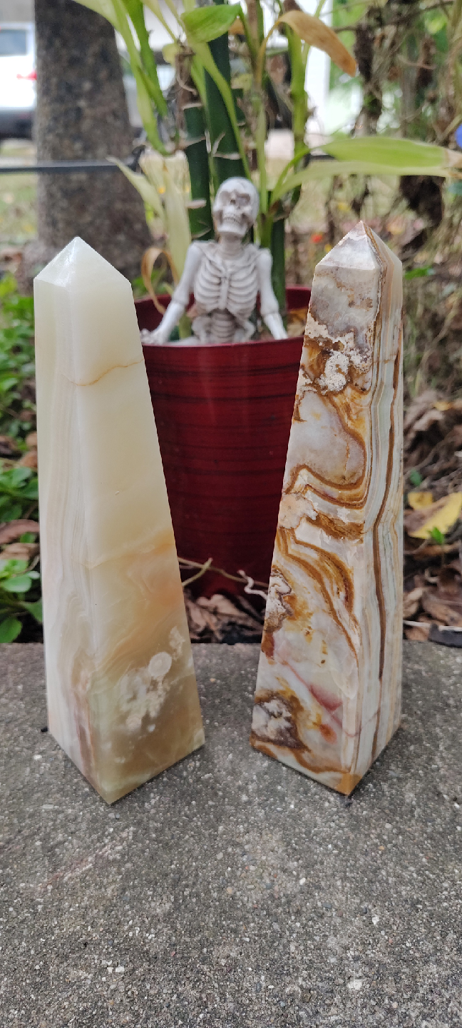 Two Onyx Obelisks - Home Decor