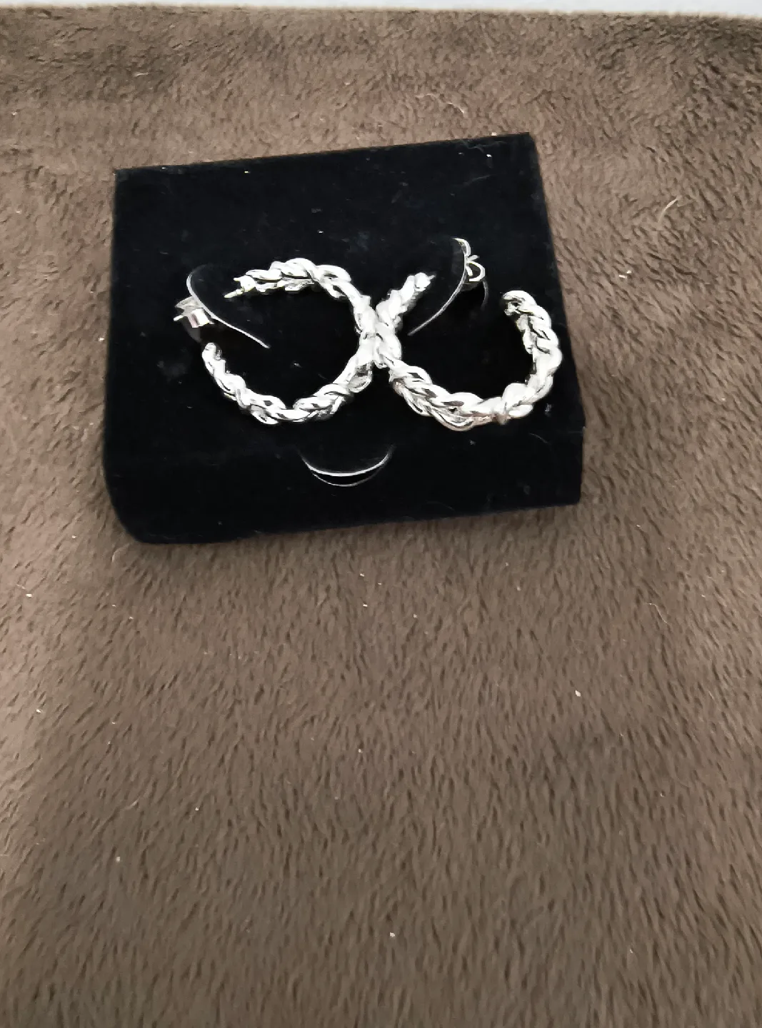 Silver Tone Hoop Earrings thumbnail
