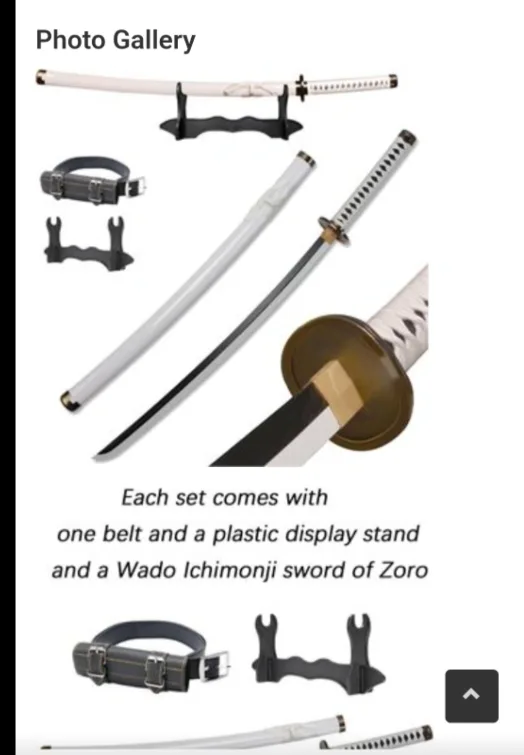 Wado Ichimonji Sword of Zoro plastic thumbnail