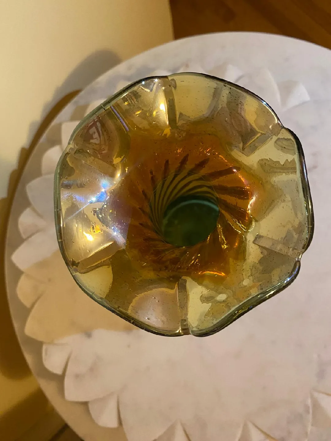 Iridescent Carnival Glass Vase image indicator(5)