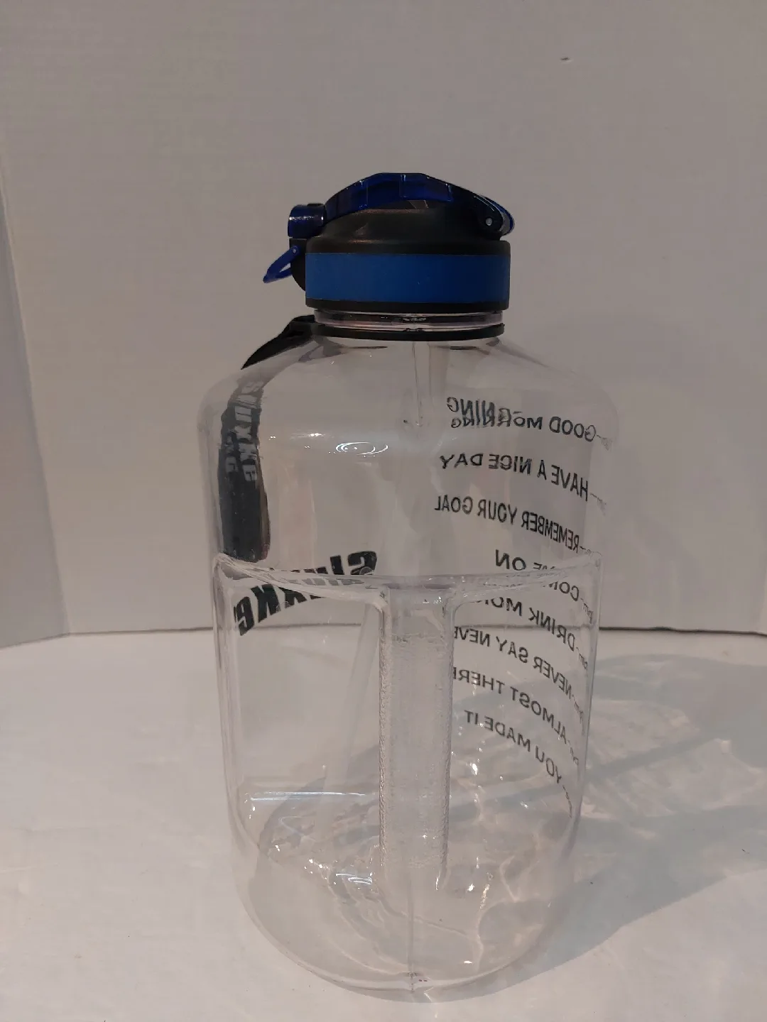 Clear Motivational Water Bottle - 3400 ml/ 116 Oz image indicator(2)