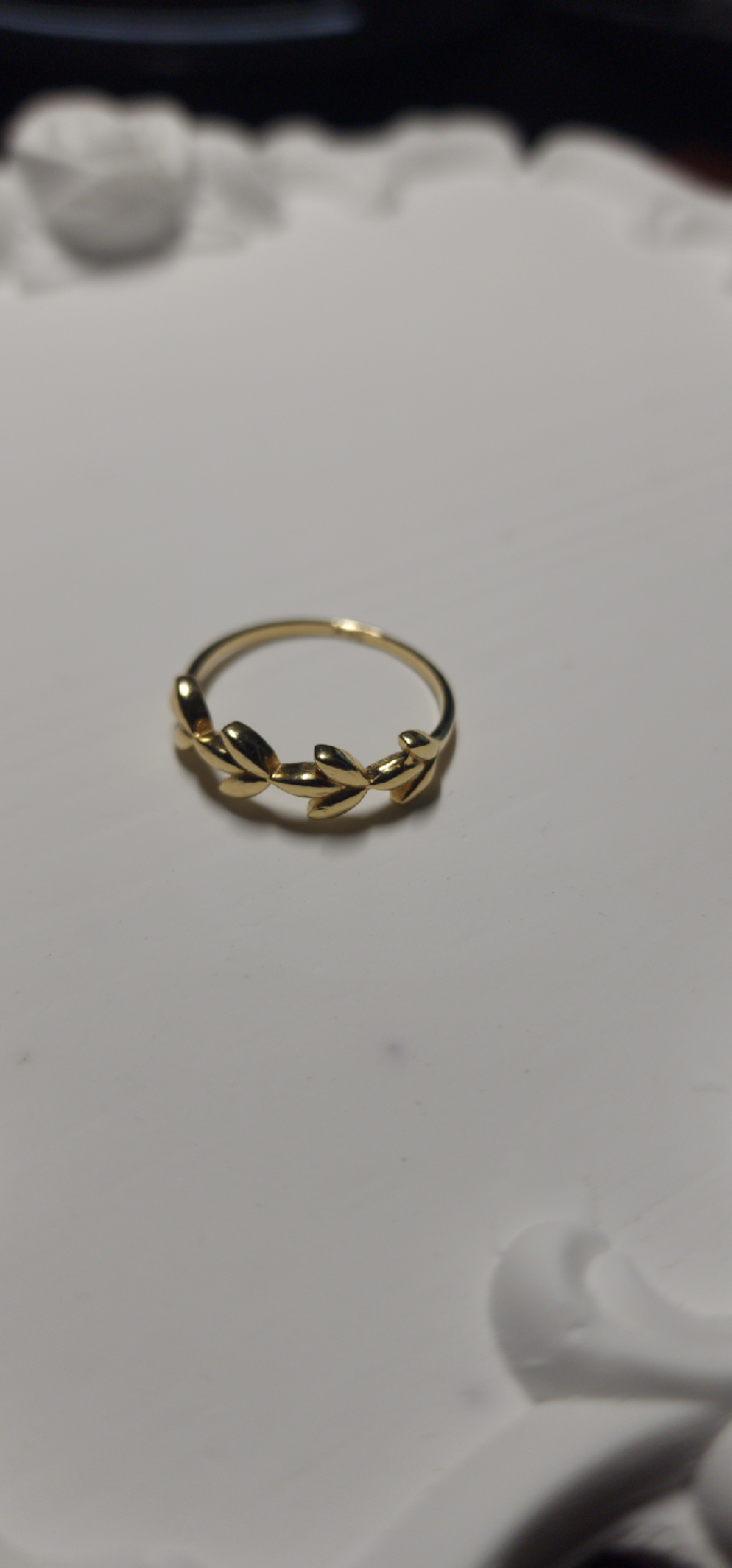 Real 18K Gold Leaf Ring - photo 2