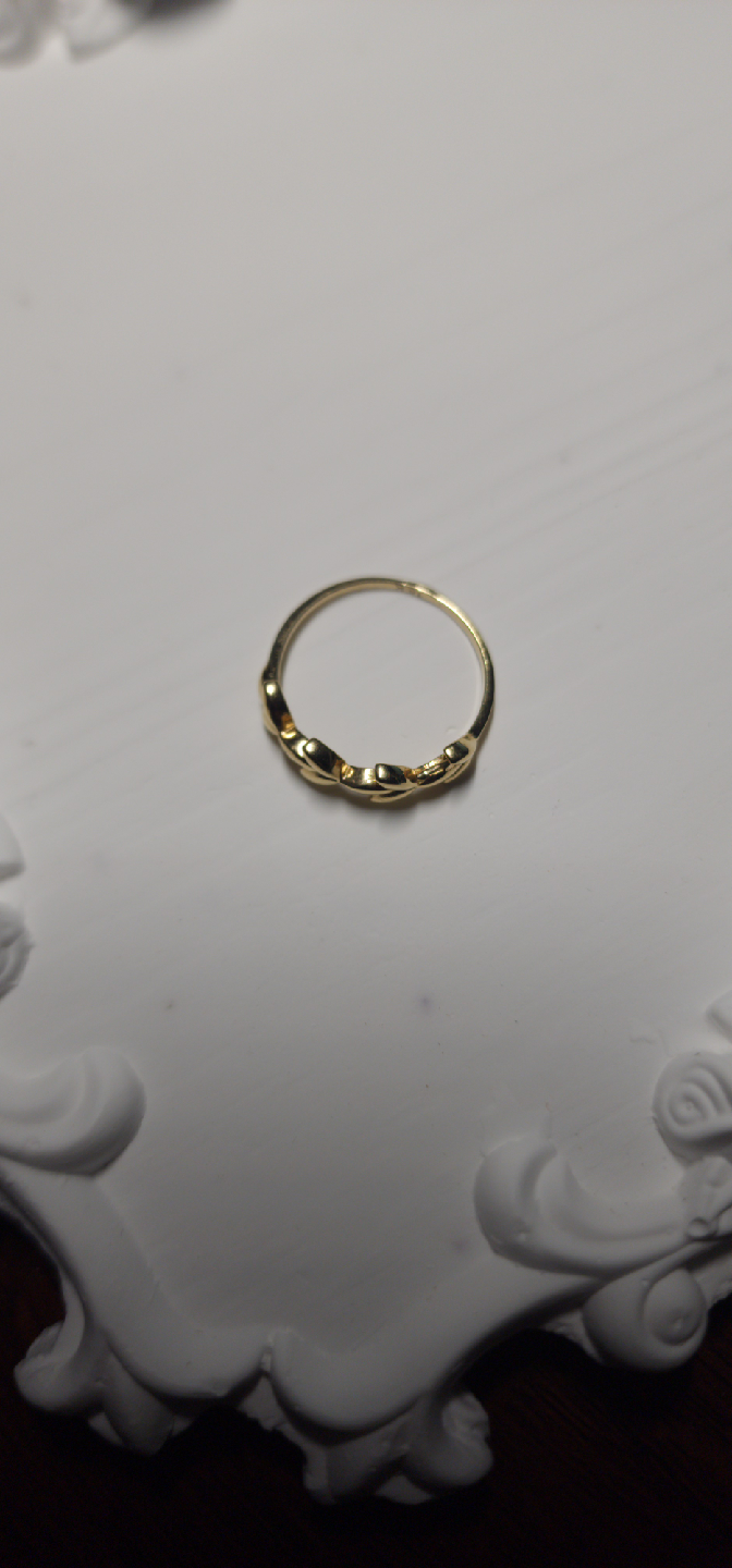 Real 18K Gold Leaf Ring - photo 3