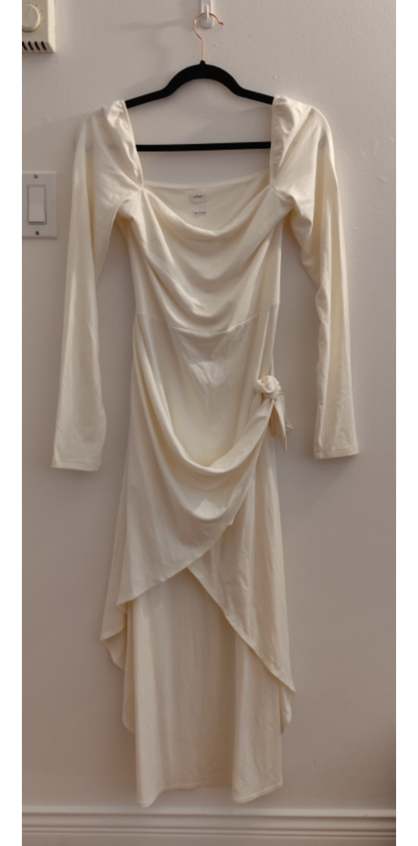 Aritzia Only Squareneck Dress - Off White, Size L