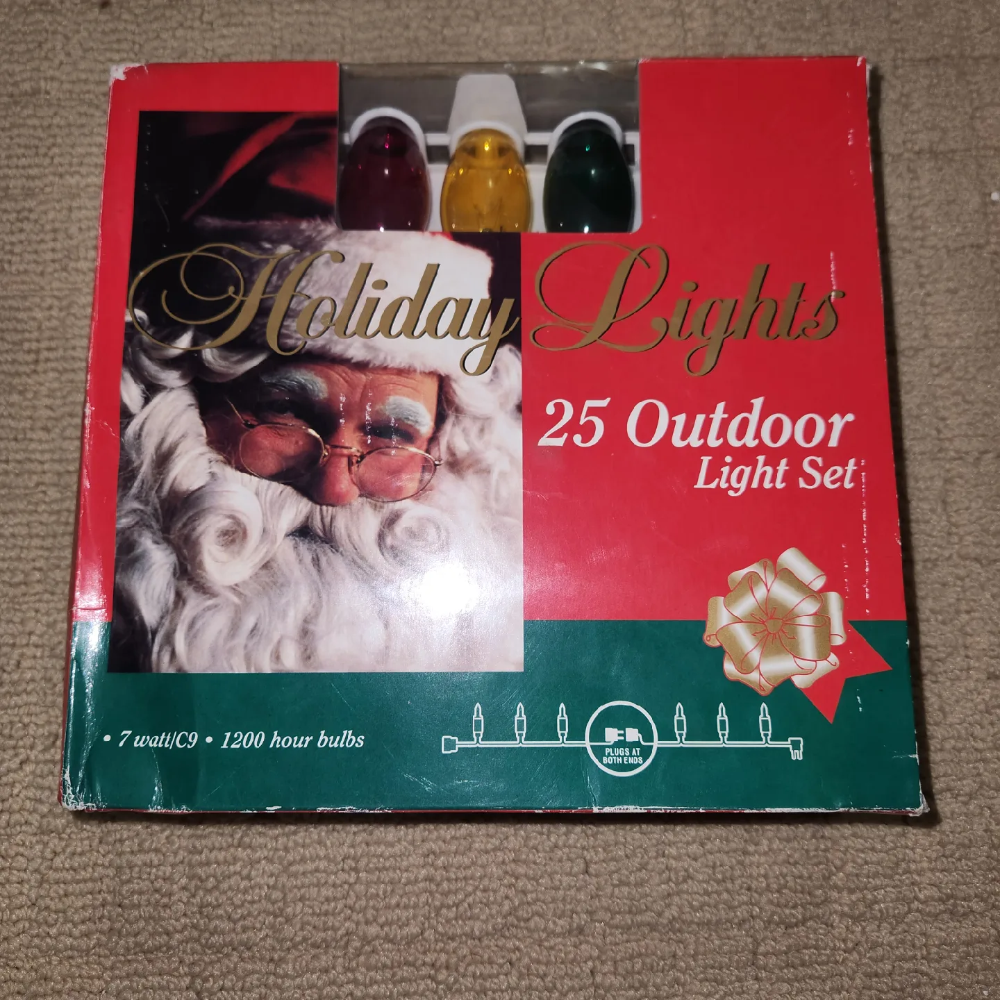 Holiday Lights 25 Outdoor Light Set Vintage incondesant thumbnail