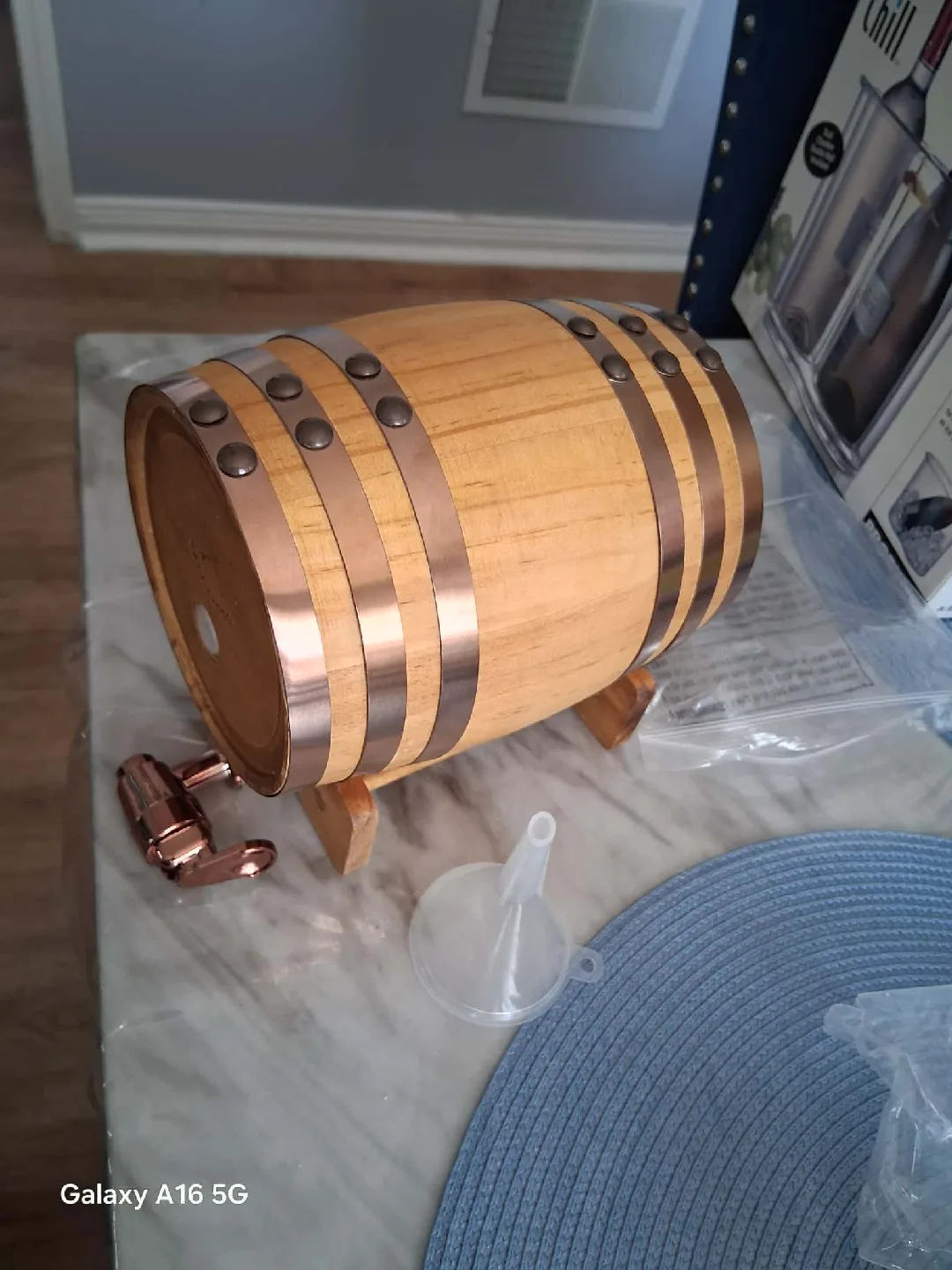 Refinery Collective Wood Whiskey Barrel Drink Dispenser thumbnail