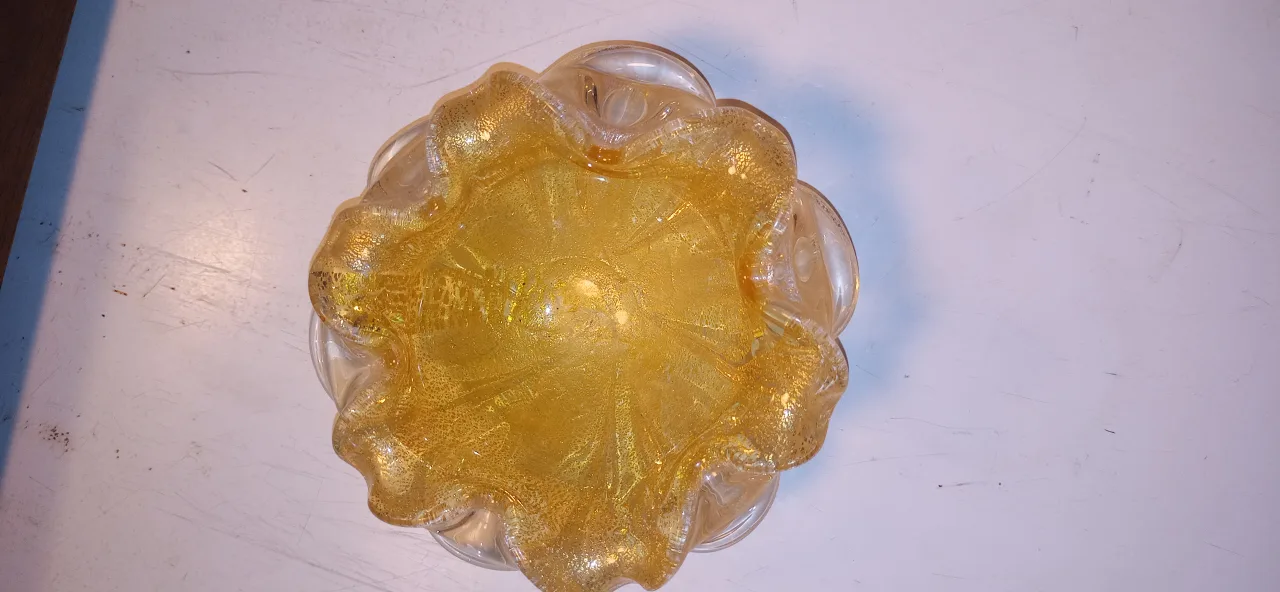 Genuine Murano Art Glass Bowls - Red & Gold image indicator(2)