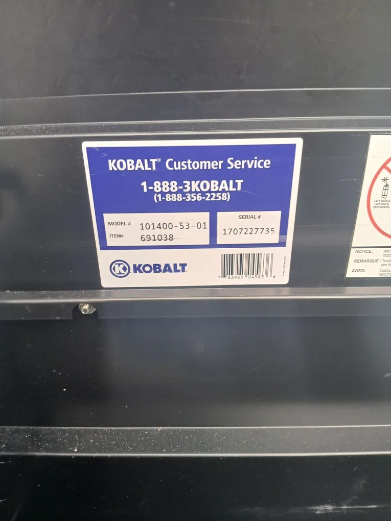 Kobalt Truck Bed Tool Box - Black image indicator(2)