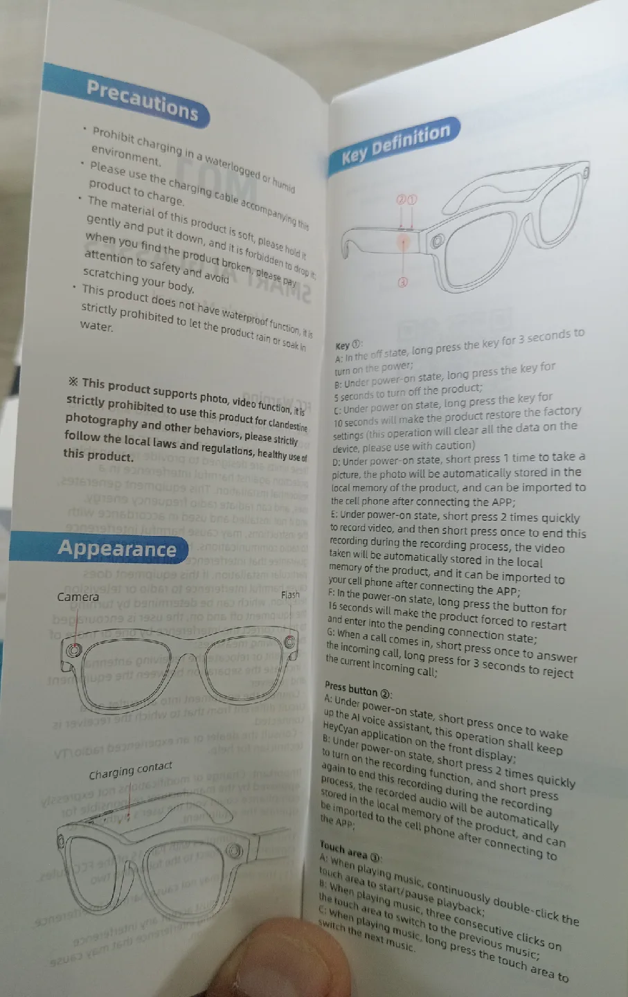 Smart Glasses - New in Box 5MP camera image indicator(5)