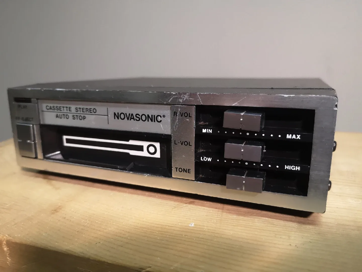 🎶Retro Car Stereo Deck ~ Novasonic 708 ~ Vintage Cassette Player image indicator(8)