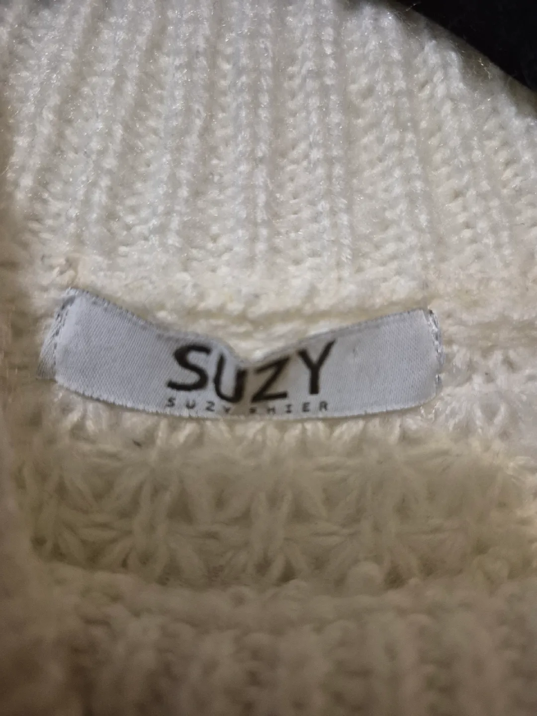 Suzy Shier Cream Knit Sweater image indicator(2)