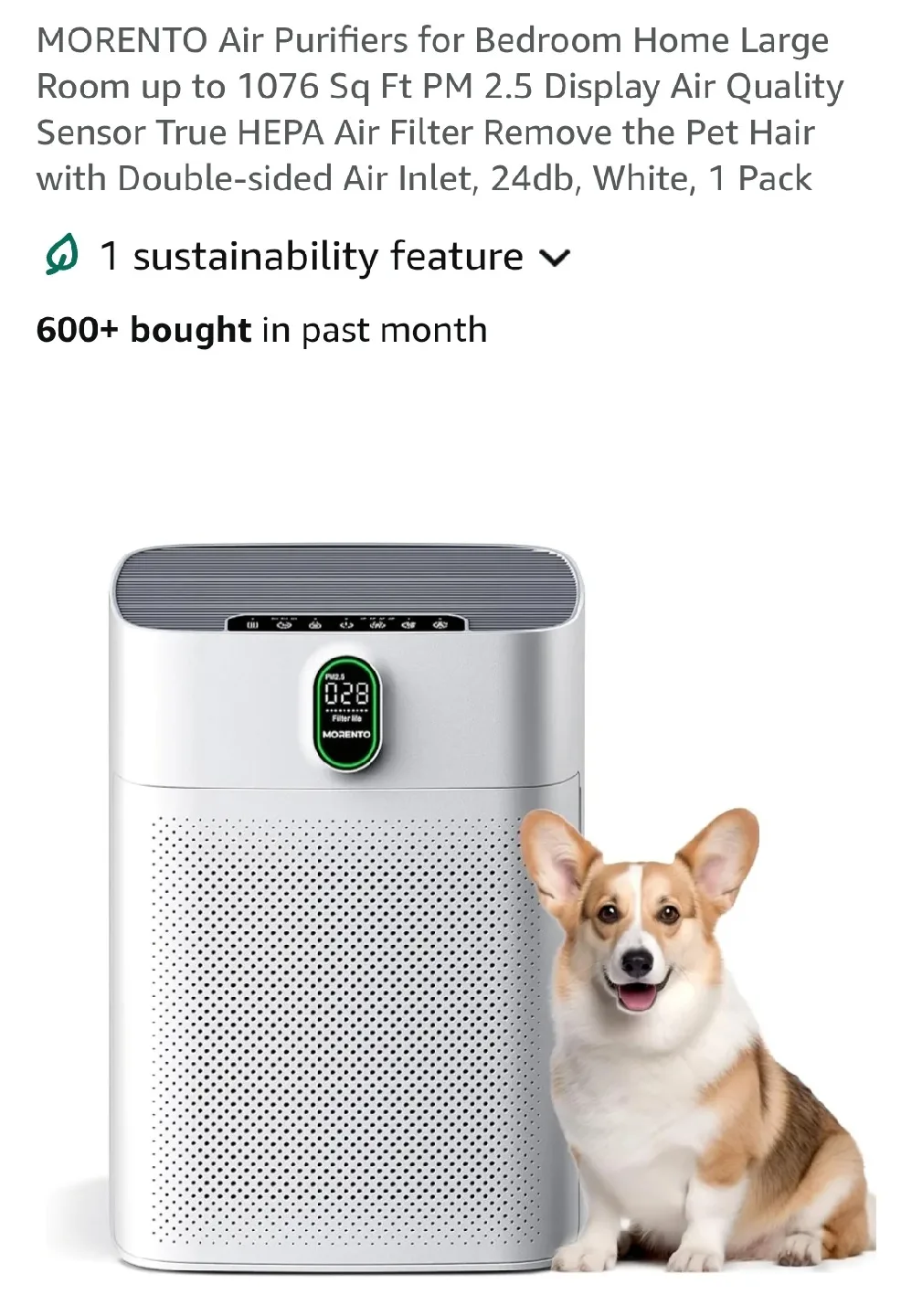 Tebild Air Purifier with AQI Display image indicator(8)