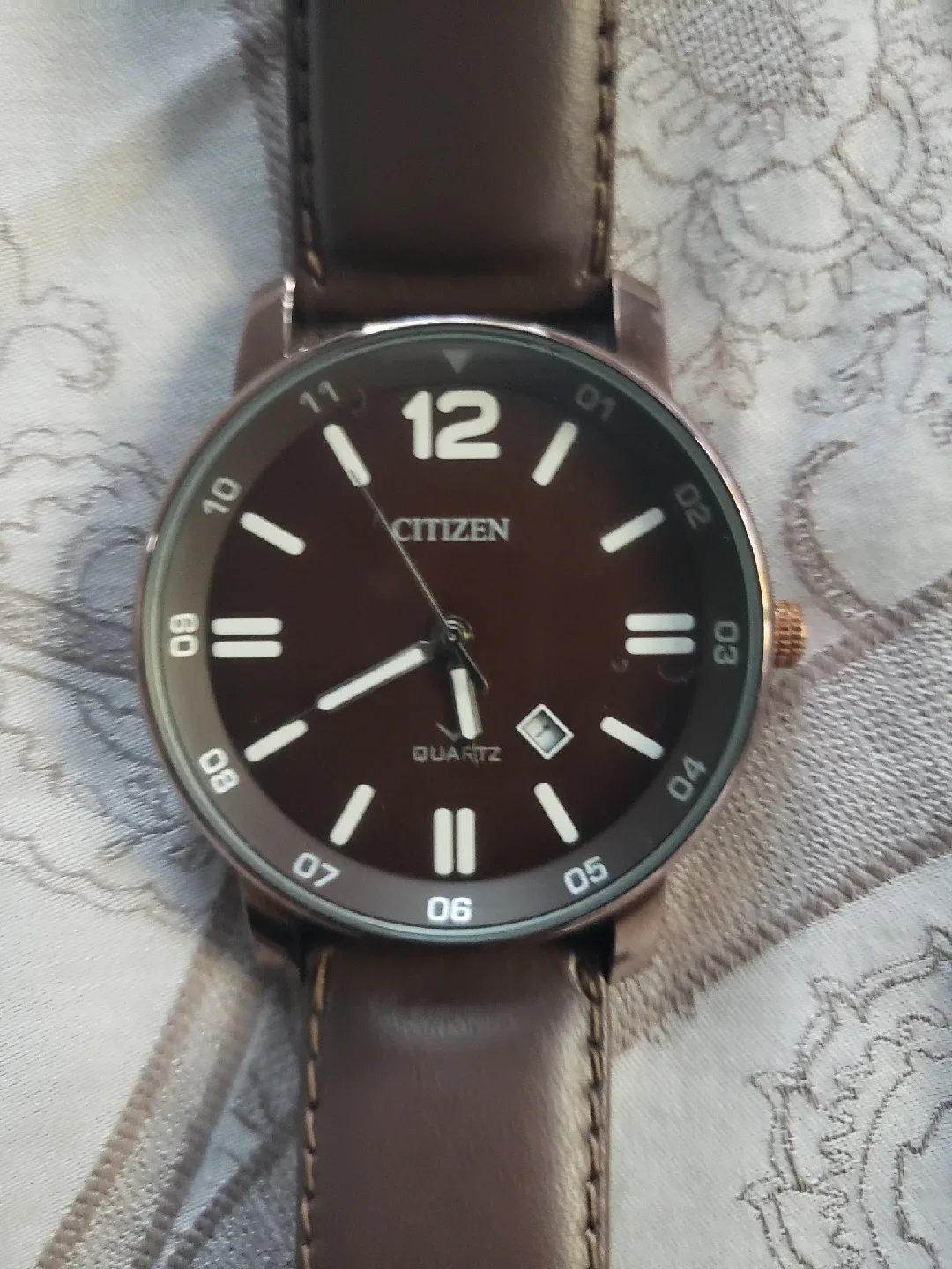Citizen Quartz Brown Leather Band Watch