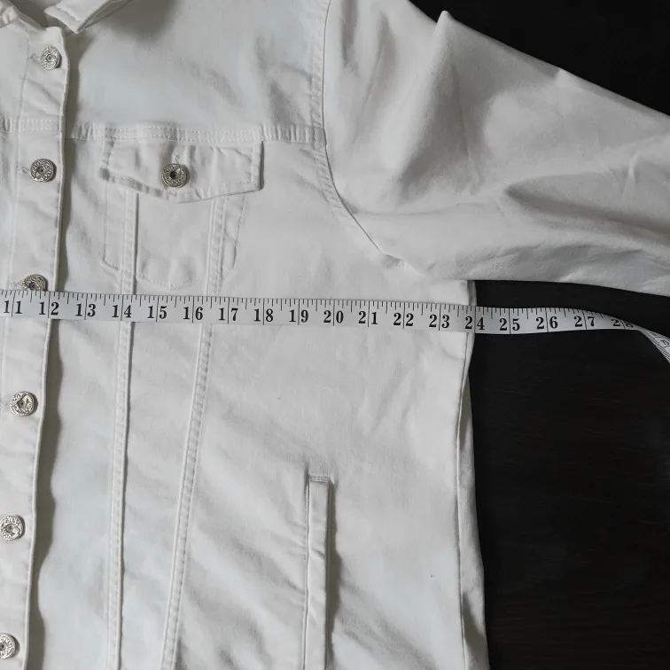 DOLCEZZA White Denim Jacket - Size 3X image indicator(5)