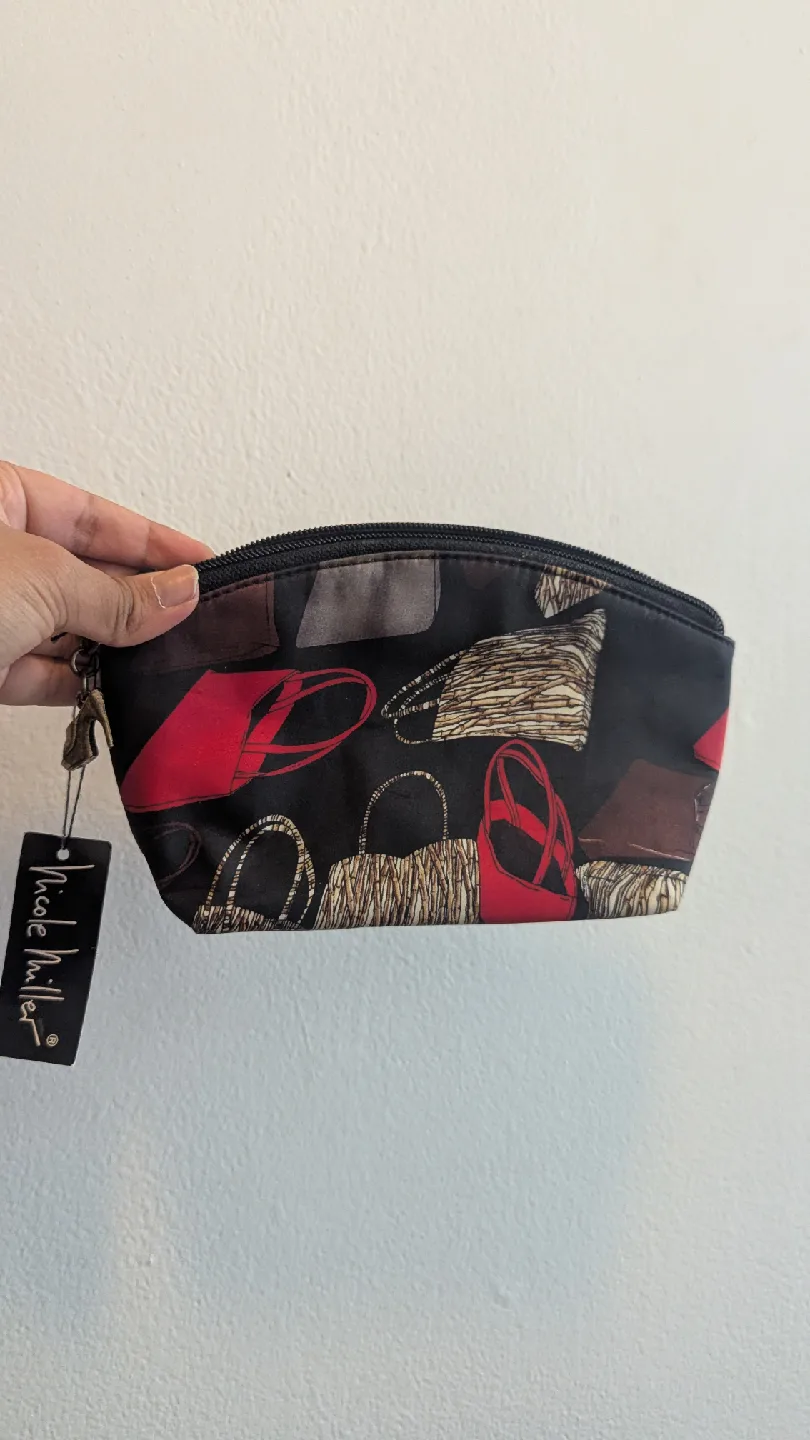 Nicole Miller Silk Cosmetic Bag thumbnail
