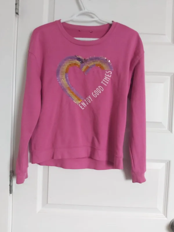 Pink Long Sleeve Top with Heart Design thumbnail