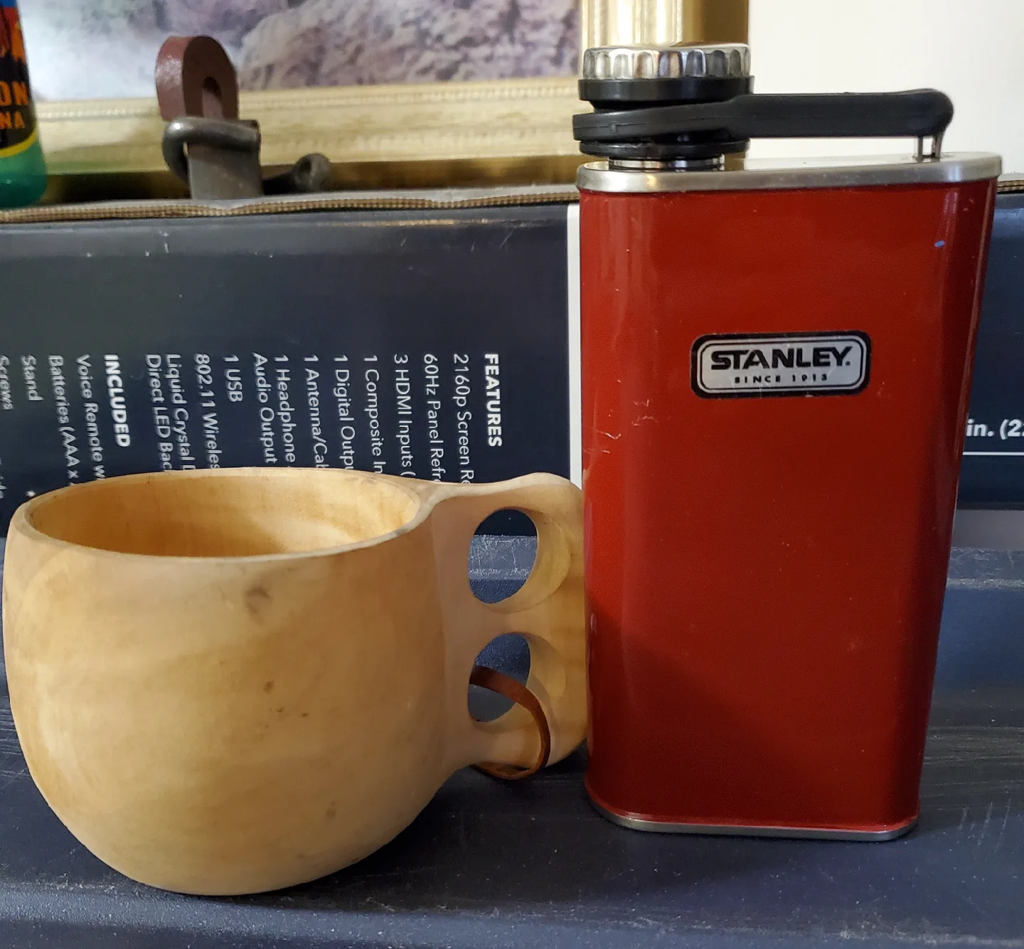 8 oz Stanley Flask and Wooden Kuksa Cup thumbnail