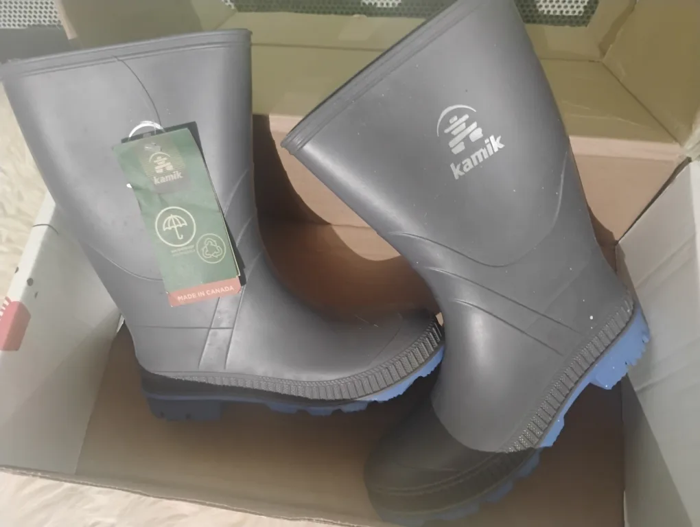 Kamik Rain Boots - Size 3 - Grey - New in Box! image indicator(2)