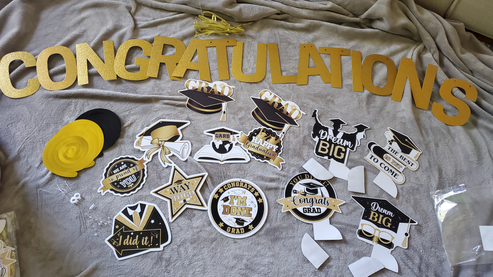 Graduation Party Decorations - Gold & Black