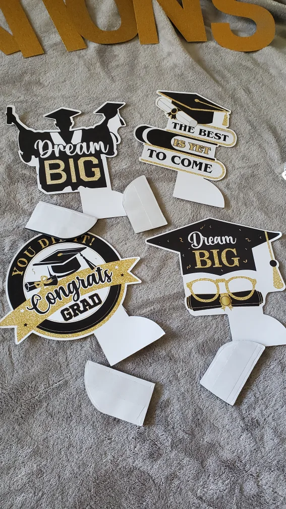 Graduation Party Decorations - Gold & Black image indicator(3)