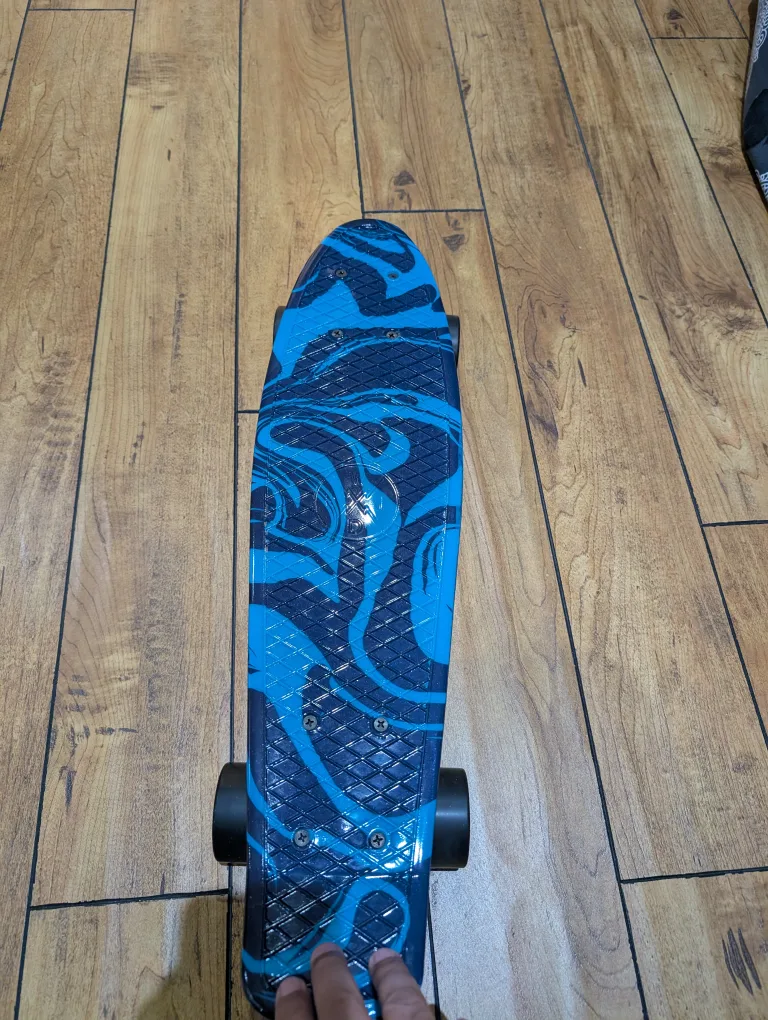 Blue Swirl Penny Board Skateboard image indicator(3)