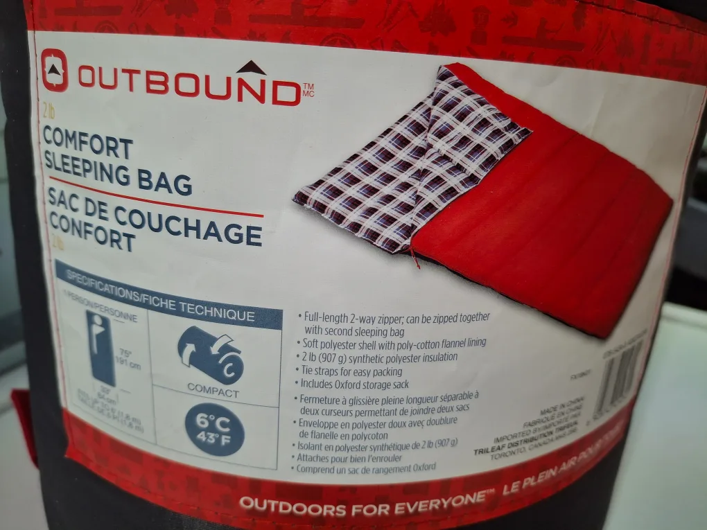 Outbound 2lb Comfort Sleeping Bag 🥕 thumbnail
